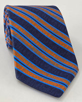 Modern Madder Print Stripe Silk Tie MMST-4